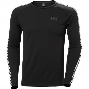 Helly Hansen Men's Lifa Active Stripe Crew Baselayer Top Black 2XL