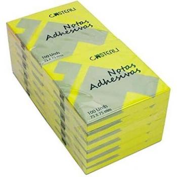 Casterli 73650 - Pack 12 Bloc 100 notas adhesivas 75 x 75 mm
