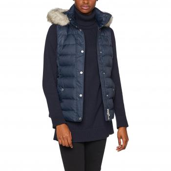 Tommy Hilfiger Tyra Down Vest, Chaleco para Mujer, Azul