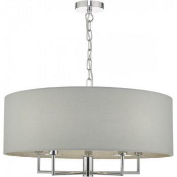 Lámpara colgante Jamelia Cromo brillo gris 5 bombillas E14 18cm
