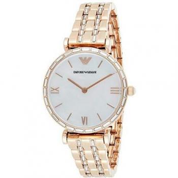 Emporio Armani Two-Hand Rose Gold-Tone Stainless Steel Watch