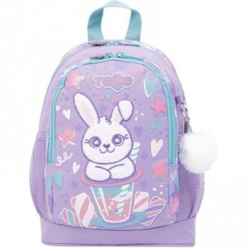 Mochila Escolar Totto Pequeña Bonnie Gomy Morado