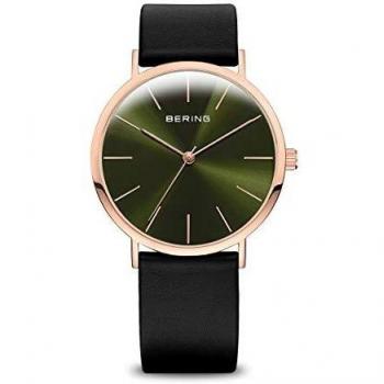 BERING Reloj Analógico para Hombre de Cuarzo con Correa en Cuero 13436-469