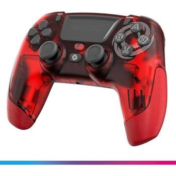 Mando Inalámbrico Bluetooth Oniverse Revolt V2 Rojo para PS4, PC, Android e iOS con Joysticks Hall Effect y Gyroscope 6 Ejes