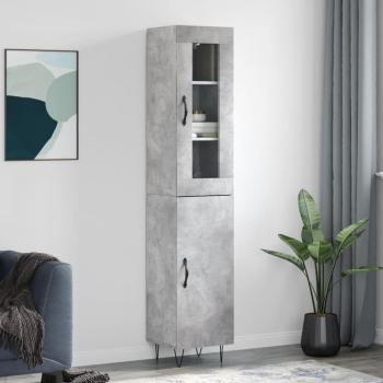 Armario de hormigón gris 34,5x34x180 cm madera multicapa