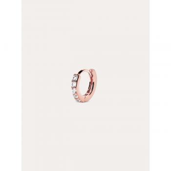 Pendiente Aro Cleo M - Plata de Ley 925 con Baño de Oro Rosa