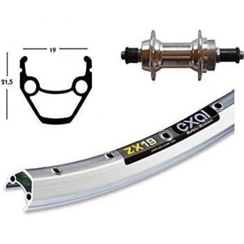 Rueda Trasera Exal 26 (559 / 19) con Eje QR y 36 Radios Niro para MTB