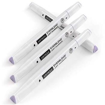 Arteza EverBlend rotuladores mezcladores color Lavanda A8275 | Juego de 4 | Rotuladores de alcohol con doble punta