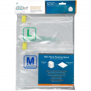 Eagle Creek Compression Bag Pack-It Compression Sac Set M / L for Travel or Home, multi, EC040119191