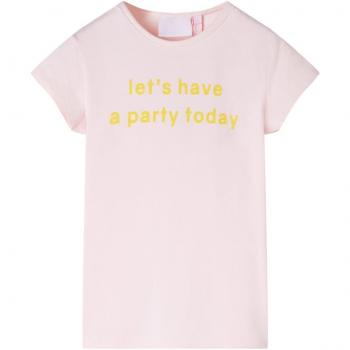 Camiseta infantil rosa suave 92