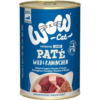 WOW Cat Senior 6 x 400 g - Venado y conejo