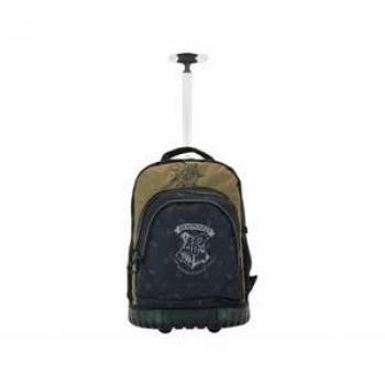 Mochila Trolley con ruedas GTS Harry Potter Hogwarts - Mochila trolley de diseño inspirado en Harry Potter, con estampado de Hogwarts, cuenta con ruedas para facilitar su transporte, fabricada en material resistente y duradero, compartimentos espaciosos