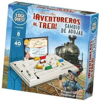 Logiquest ¡Aventureros al Tren! Juego de Mesa de Asmodee, Edad Recomendada 8 Años, Dimensiones 6x25x25 cm