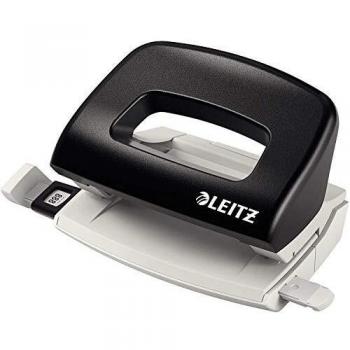 Perforador Leitz NeXXt 5058, capacidad hasta 10 hojas, color negro, con guía de alineación
