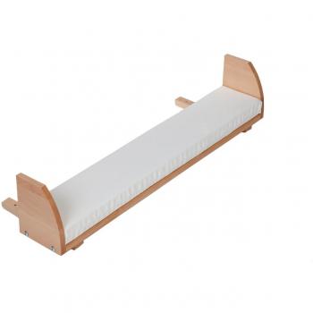 Extensión lateral de cuna de colecho babybay en color natural lacado con su extensión del colchón para los modelos Original y Midi