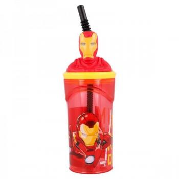 Vaso Figurita 3D de 360 ml de Los Vengadores Comic Heroes Iron Man
