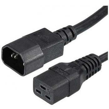 Cable de Extensión de Alimentación Cradia SFO IEC C14 Macho a IEC C19 Hembra 2 Metros Negro