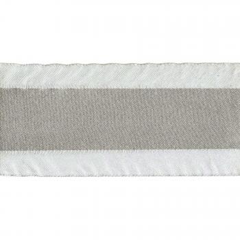 May Arts cinta SHEER con centro de satén 21/5,08 cm x 25 Yd. Color blanco, acrílico, multicolor