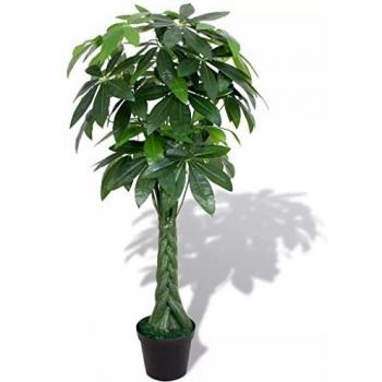 vidaXL 57 Green Artificial Money Tree Plant with Pot