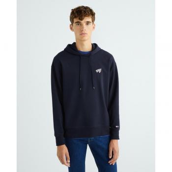 Tommy Hilfiger Men's Relaxed Fit Hoodie - Blue XL Signature Sweatshirt