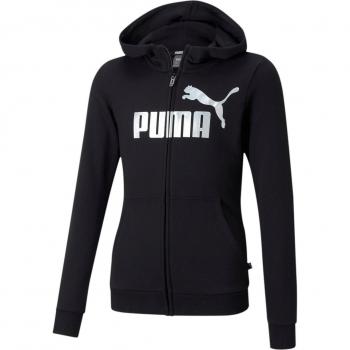 Puma Girls' Full-Zip Hoodie ESS+ Logo