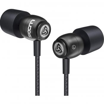 LUDOS Clamor Auriculares Internos con Audio, Espuma de Memoria Generación, Cable Reforzado, Micrófono, Graves y Control de Volumen para Samsung, iPhone, Huawei, LG y Otros Smartphones