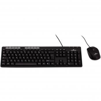 Bluestork Pack First II - Pack de Teclado y ratón, Negro