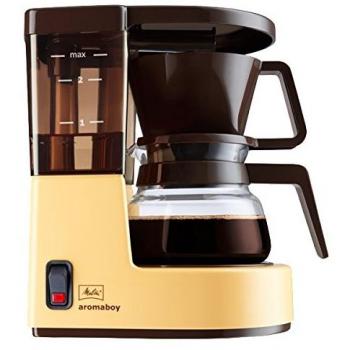 Melitta Cafetera de filtro con jarra de vidrio, Para 2 tazas de café, Aromaboy, Crema, 1015-03