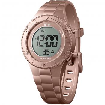 ICE-WATCH - Ice Digit Nude Metallic - Reloj de niña Rosa con Correa de plástico - 021621 (Pequeño)