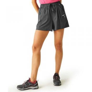 Regatta Women's Lightweight Packaway Water-Repellent Travel Shorts, Seal Grey, Size 18