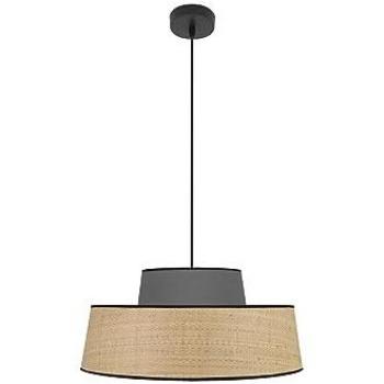 Lámpara Colgante Moderna Jia 1xE27 Natural/Gris Regulable 40x40 cm