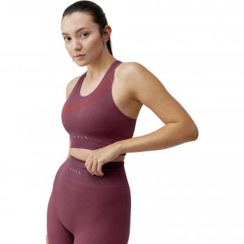 Top Deportivo Aila Seamless de Mujer con Soporte Medio-Alto en Color Vino