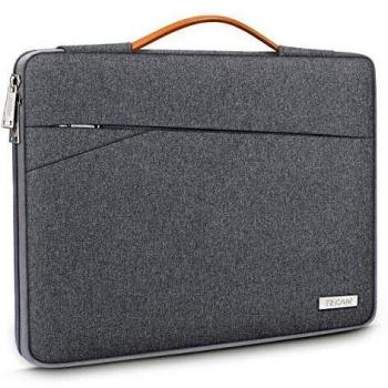 TECOOL 13 Pulgadas Funda para Ordenador Portátil, Maletín Bolso Protectorade con Manejar para 2018 2019 MacBook Air 13 Retina A1932, 2016-2019 MacBook Pro 13, DELL XPS 13, Gris Oscuro