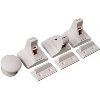 ABUS Marc Magnetic Drawer Lock Safety System - White 3-Pack
