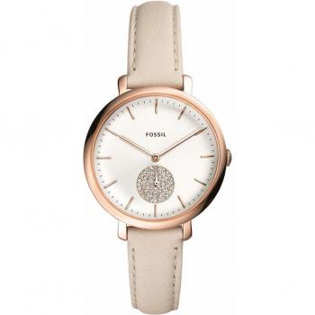 Fossil Jacqueline Multunction Winter White Leather Women's Watch ES4471