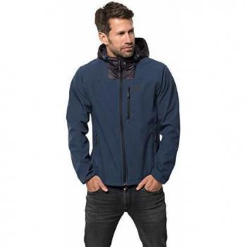 Jack Wolfskin Sky Point Hoody M - Chaqueta de softshell para hombre, Hombre, Chaqueta de softshell, 1306241-1024002, azul oscuro, small