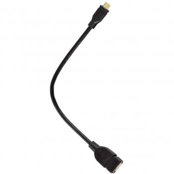 Adaptador USB 2.0 OTG Micro-USB B a USB A - Cable Negro de 0,15 m
