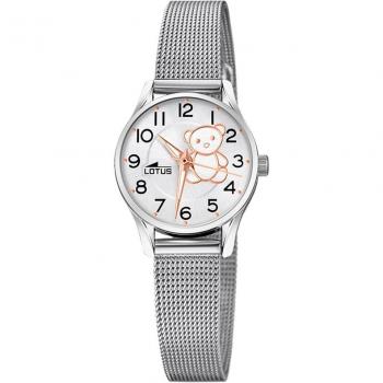 Reloj Lotus Junior 18571/F para Niña con Esfera Plateada y Correa de Acero Color Plata
