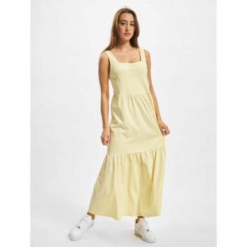 Urban Classics Women's Soft Yellow 7/8 Length Valance Summer Dress