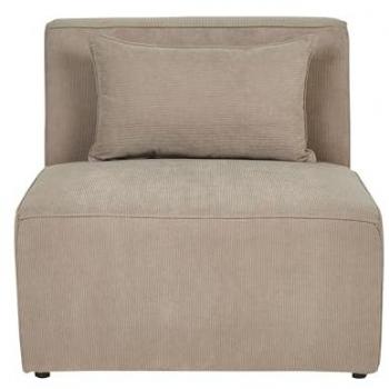 Sillón Modular de Pana Jumbo Beige Taupe 1 Plaza Moderno Lemvig