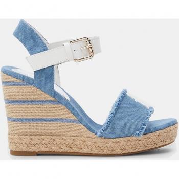 Tommy Hilfiger - Sandalias de cuña de mujer con plataforma, tira monograma y puntera redonda