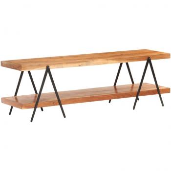 Mueble para TV de madera maciza de acacia 160x40x50 cm Marrón