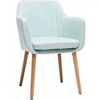 Sillón escandinavo verde menta con patas de roble ALEYNA