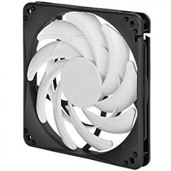 SilverStone SST-FN123 - Ventilador de refrigeración delgado de 120mm para ordenador Serie FN, Baja sonoridad, Alto flujo de aire, blanco-negro
