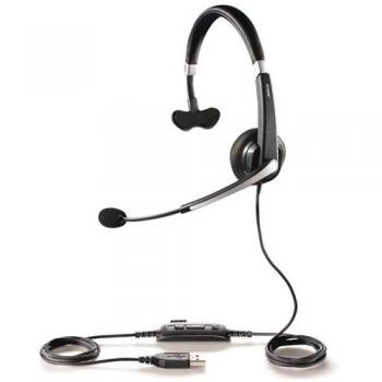 Jabra UC Voice 550 MS Mono Monoaural Diadema Negro, Plata Auricular con micrófono - Auriculares con micrófono