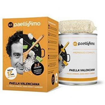 Paellissimo - Kit Preparado para Paella Valenciana - Preparado de Arroz - Plato Precocinado Casero 100% Natural y Sin Gluten - Comida Preparada por Chef de Estrella Michelin
