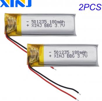 3.7V 180mAh 0.666Wh Rechargeable LiPo Battery Pack for Bluetooth Speakers (2pcs)