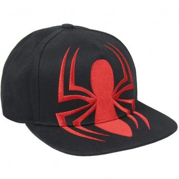 Artesania Cerda Gorra Visera Plana Black Spiderman, Negro