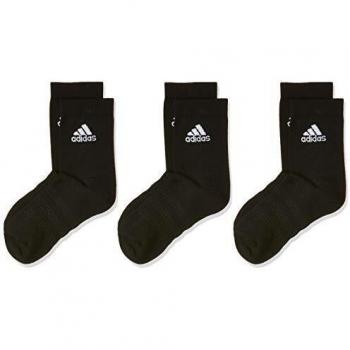 adidas Light Crew 3PP Calcetines, Unisex Adulto, Black/Black/Black, KM