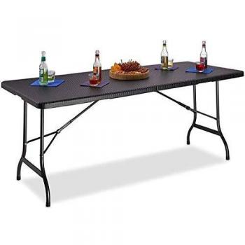 MaxxGarden - Mesa de camping plegable con asa para llevar - Mesa plegable ideal como mesa de camping, mesa de jardín, mesa de cerveza y mesa de DJ